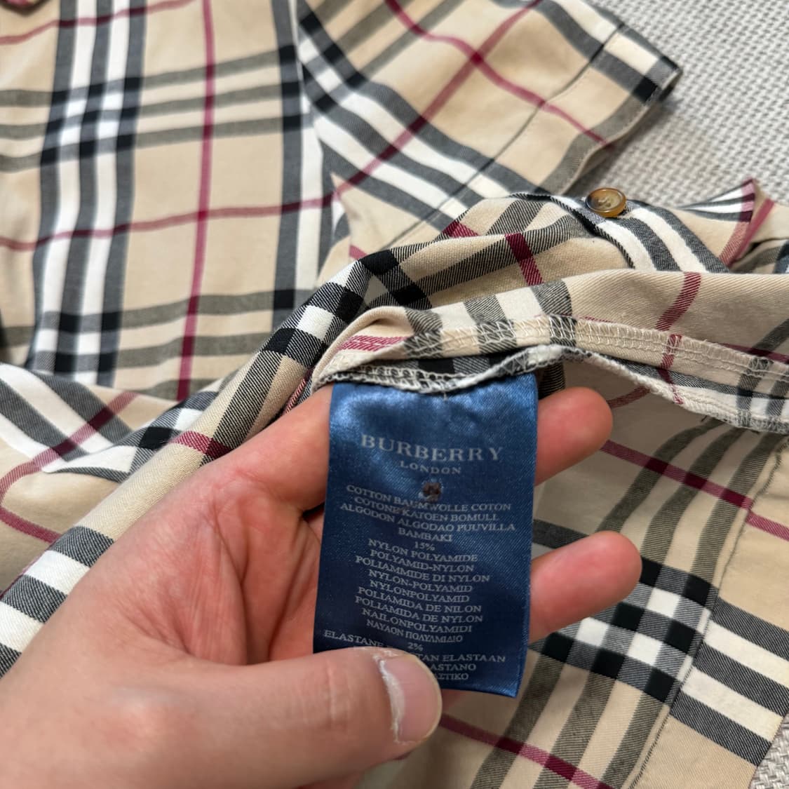 버버리 우먼스 노바 체크 반팔 셔츠 상품이미지3