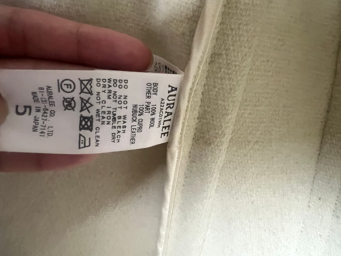 오라리 WOOL HERINGBONE PILE DUFFLE COAT 상품이미지8