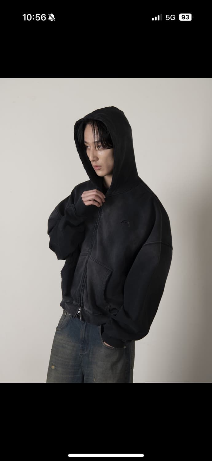 포스센스티브 후드집업 블랙 0사이즈 상품이미지2