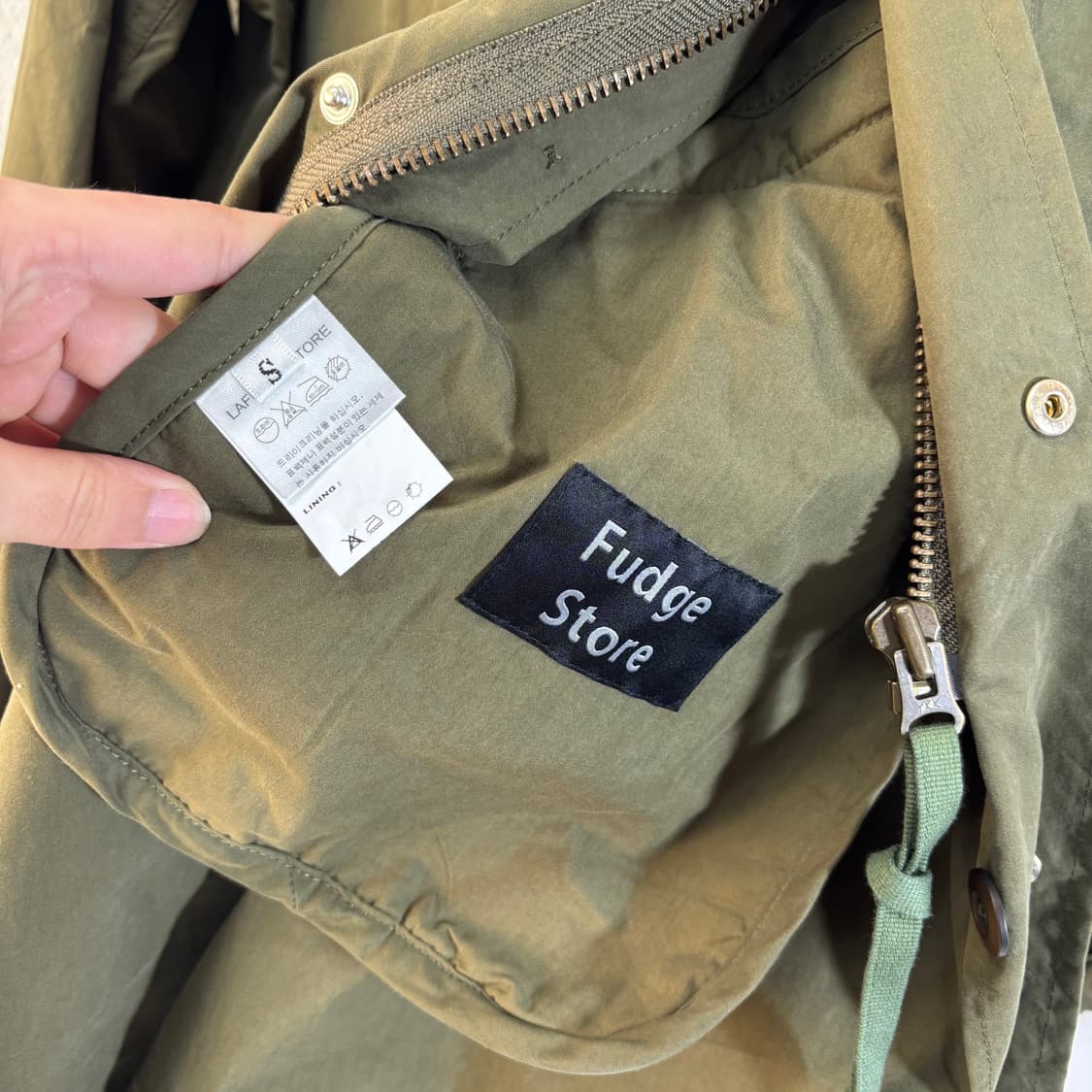 OS 라퍼지스토어 카키 오버핏 복각 M65 피쉬테일 야상자켓 상품이미지4