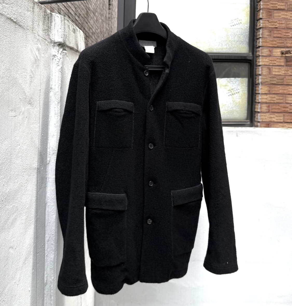 요지야마모토 뿌르옴므 4포켓 스티치 울 코트 자켓 상품이미지2