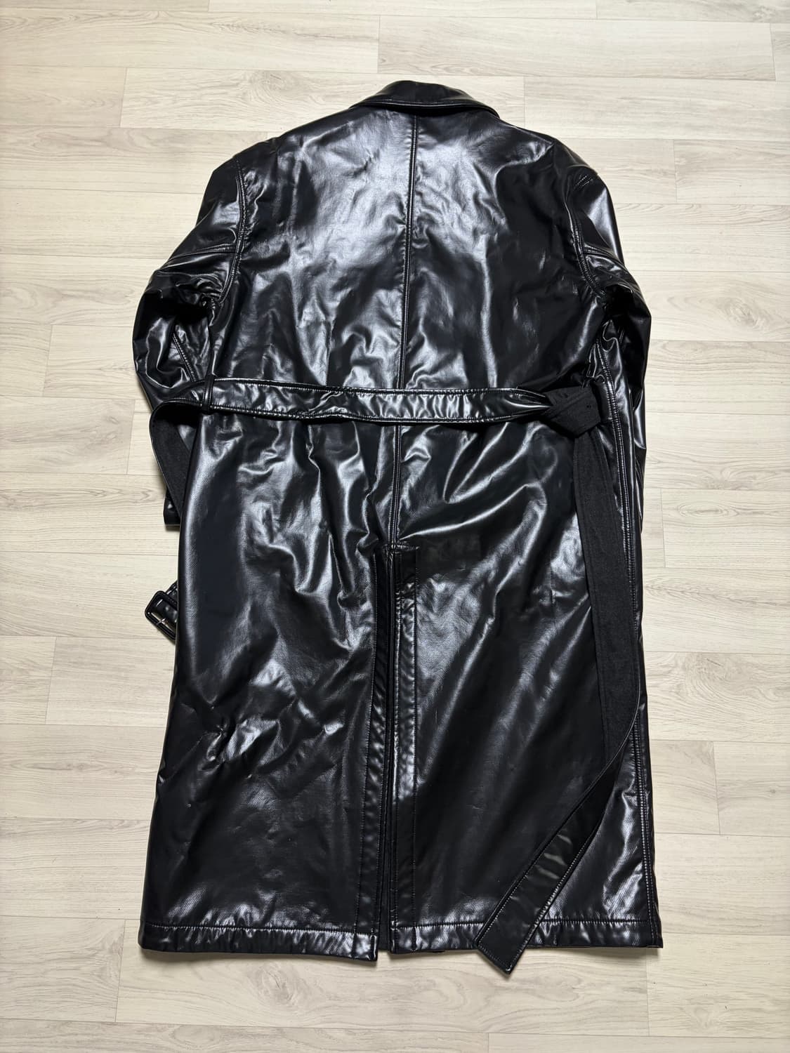 인사일런스 LINEAESSE 리버시블 발마칸 코트 BLACK L사이즈 상품이미지5