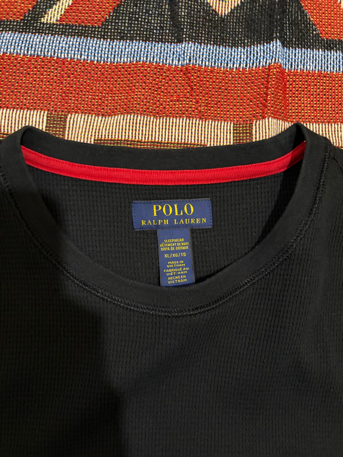 XL) 폴로 랄프로렌 와플 긴팔티 블랙 상품이미지2