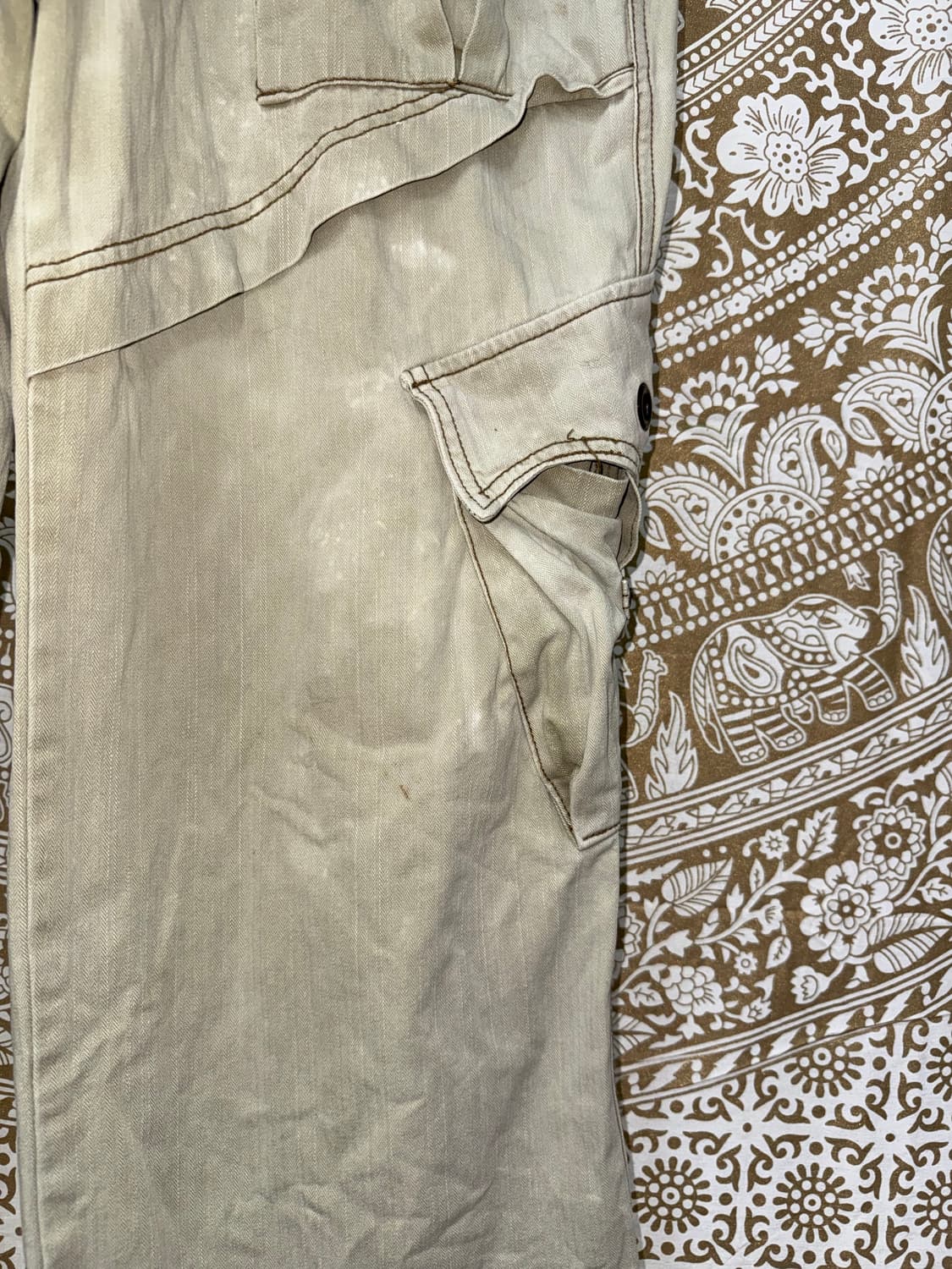 빈티지 피그먼트 포켓 디테일 카고팬츠  상품이미지5