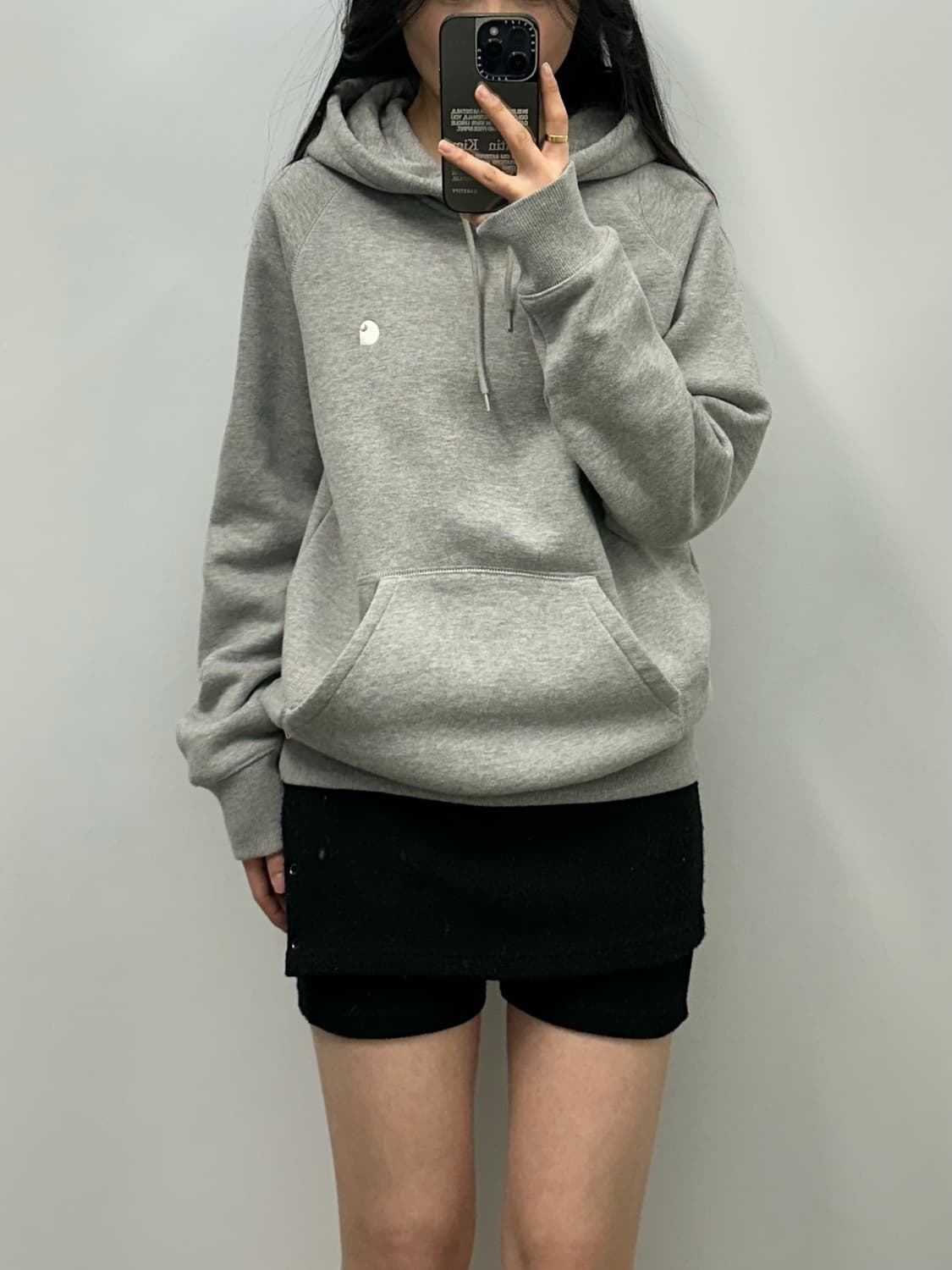 칼하트 wip 자수로고 그레이 후드티 상품이미지1