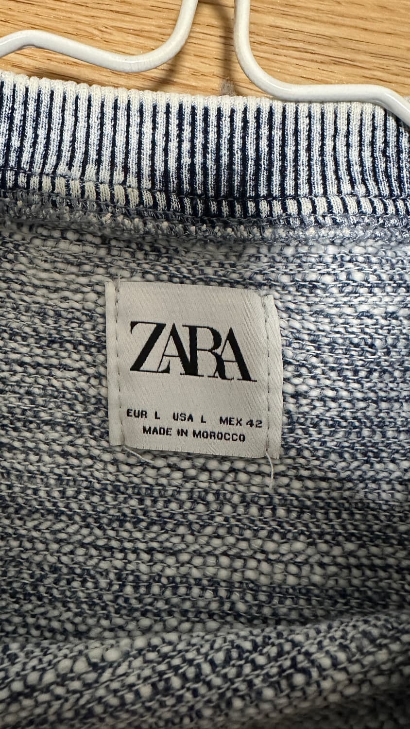 자라 워싱 맨투맨 L 상품이미지2