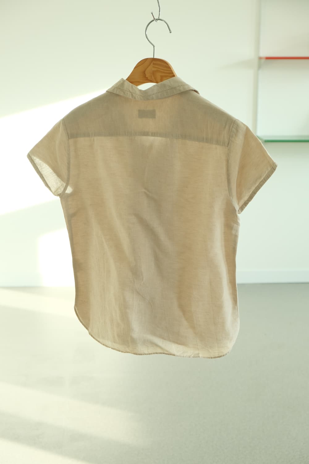 85~90 마가렛호웰 린넨 반팔 블라우스 셔츠 상품이미지2