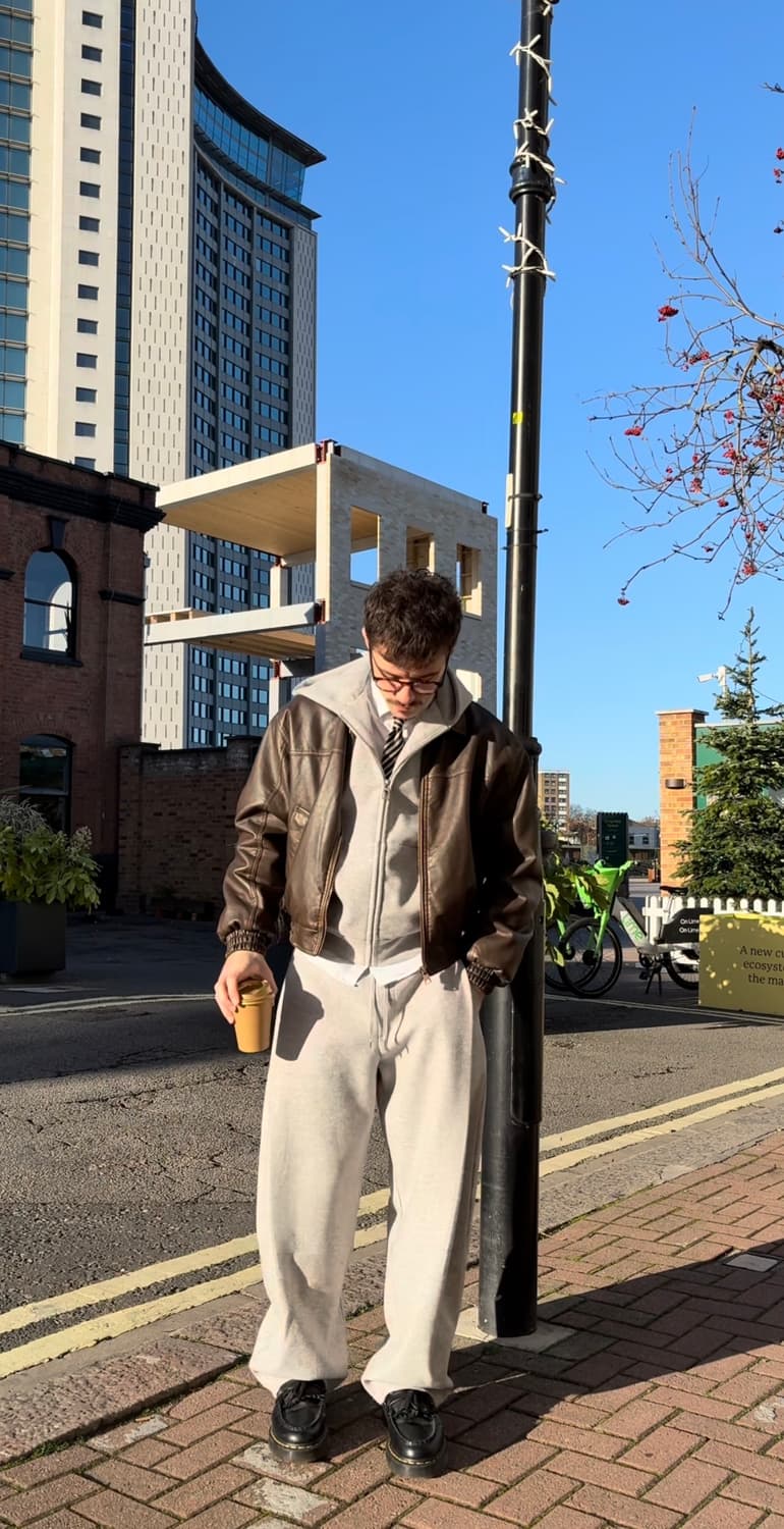 크롭 레더 자켓 상품이미지2