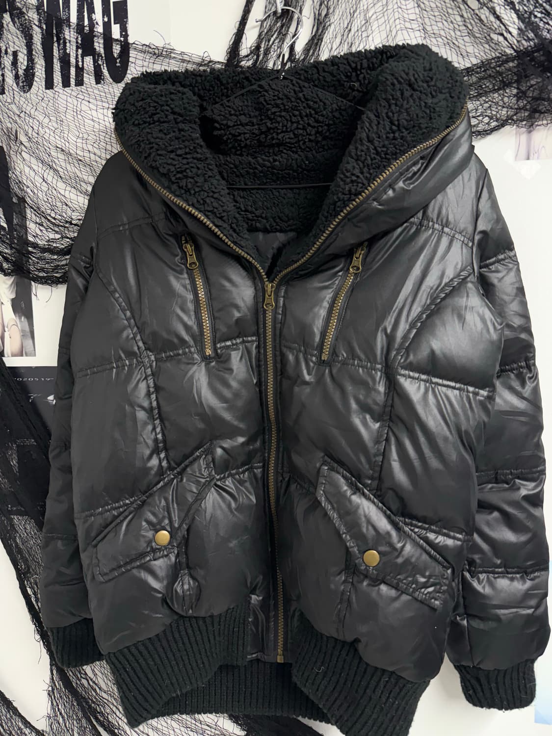 00s zipper detail fur jumper 상품이미지2