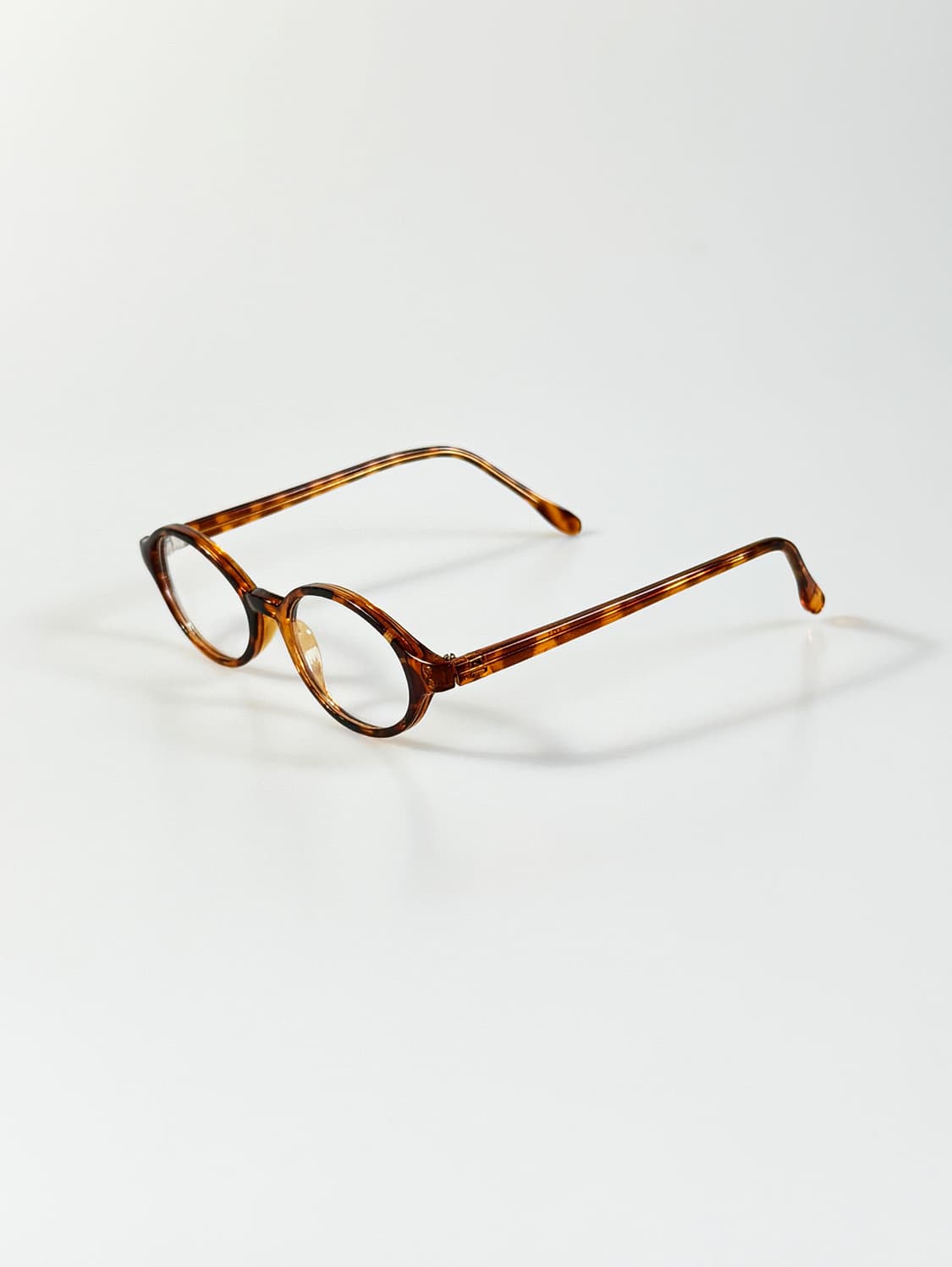 90s 토터스쉘 오벌 뿔테 프레임 빈티지 안경 상품이미지3