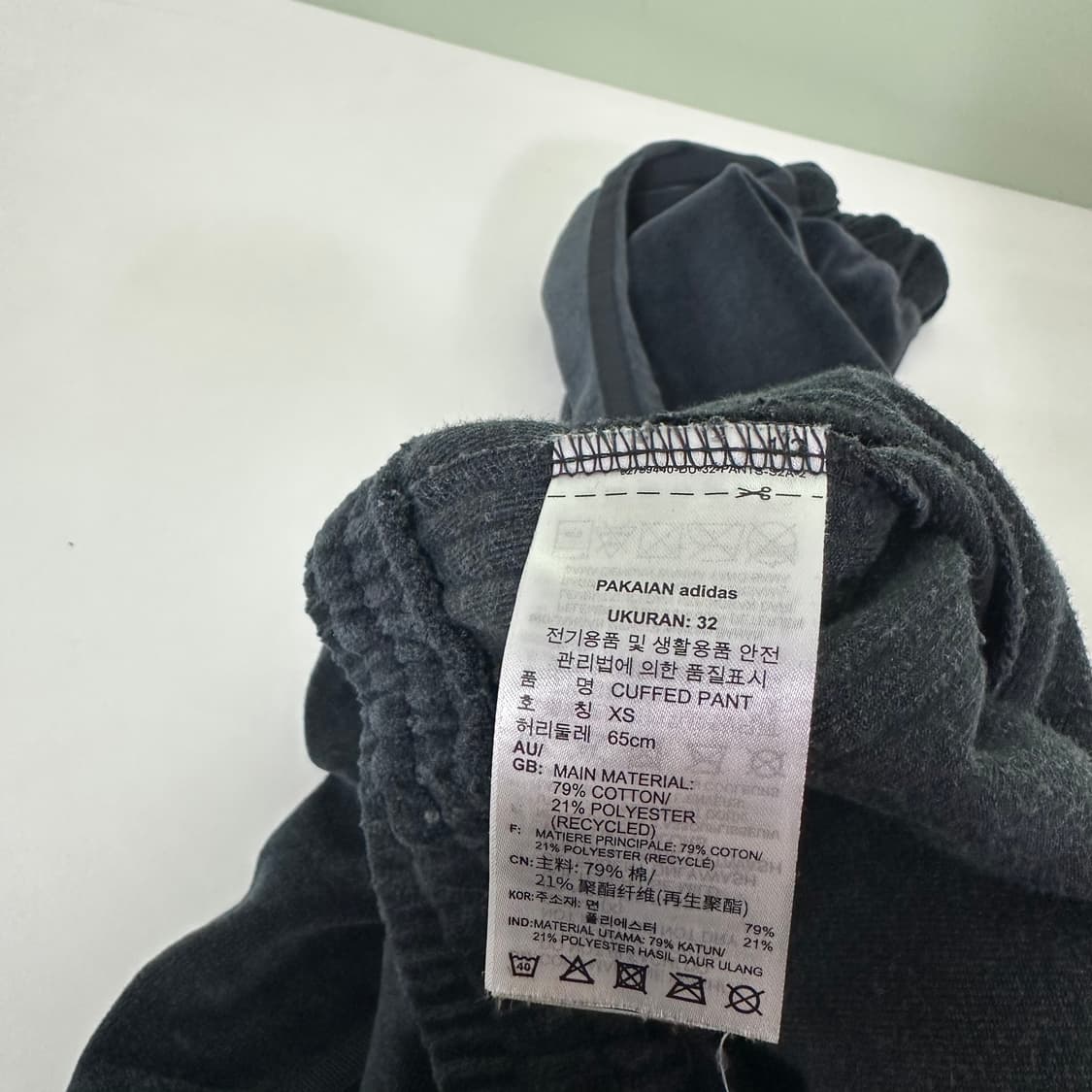 우먼M 아디다스 블랙 벨벳 트랙 조거팬츠 상품이미지7