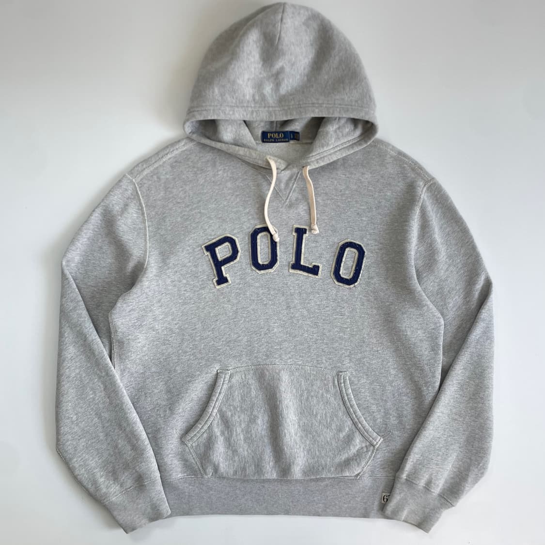 Polo  폴로 랄프로렌 신형 자수 아치로고 그레이 후드티 상품이미지1