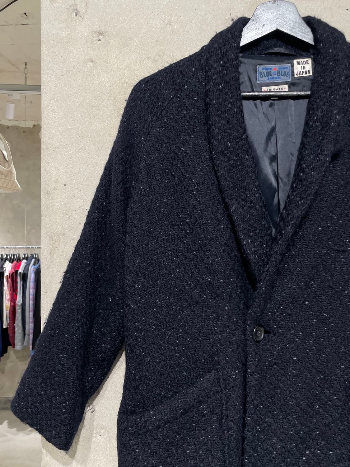 블루 블루 재팬 다크 네이비 인디고 울 코트 상품이미지2