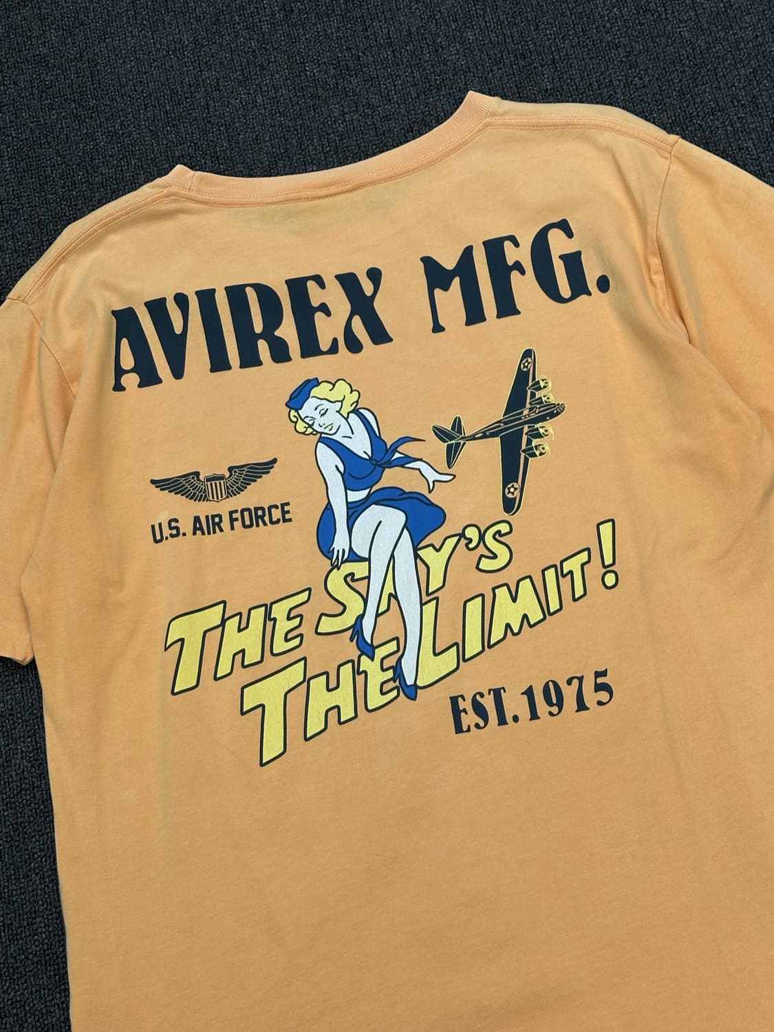 L)AVIREX vintage 미국 공군 핀업걸 프린팅 반팔 상품이미지2