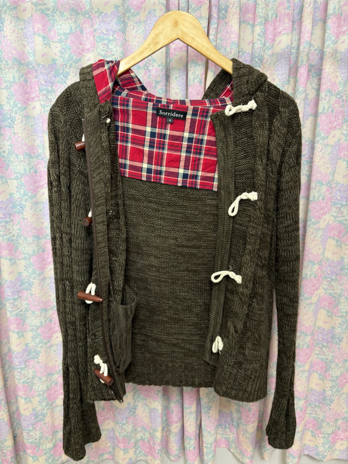 카키 브라운 떡볶이 가디건 상품이미지7