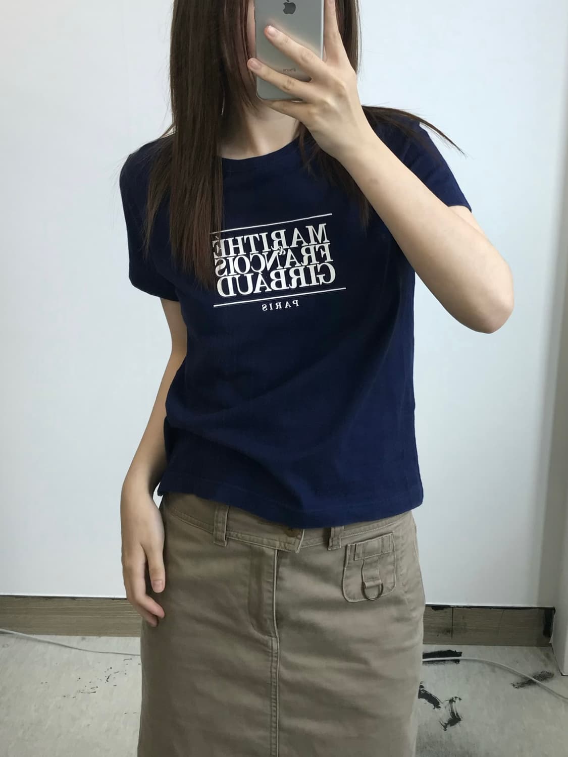 마리떼 네이비 반팔 티셔츠 상품이미지1