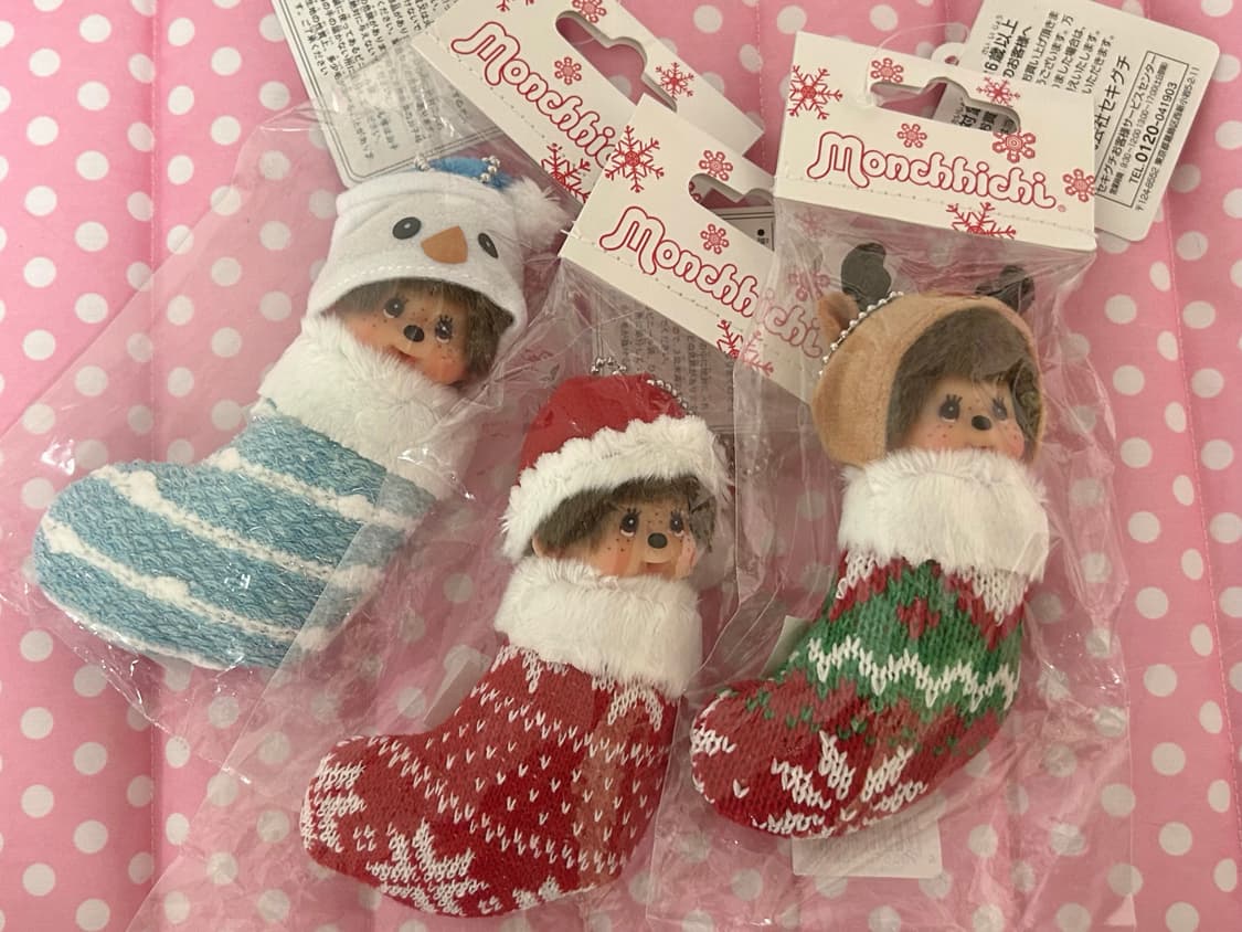[정품/세트할인] 눈사람 몬치치 크리스마스 오너먼트 키링 / 양말인형 상품이미지3
