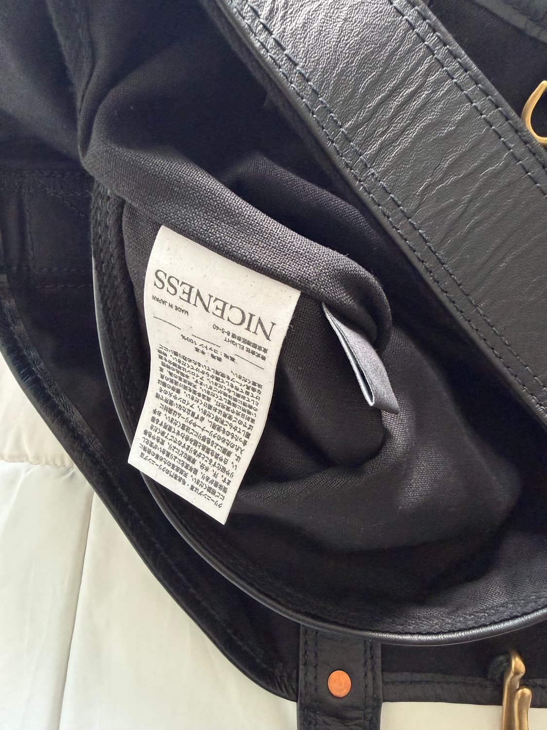 나이스네스 H.ledz 레더 토트백 블랙 상품이미지5