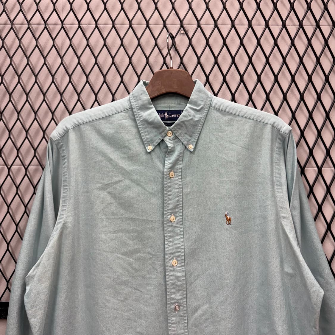 폴로 랄프로렌 솔리드 긴팔 셔츠 멀티포니 포인트 틸 상품이미지3