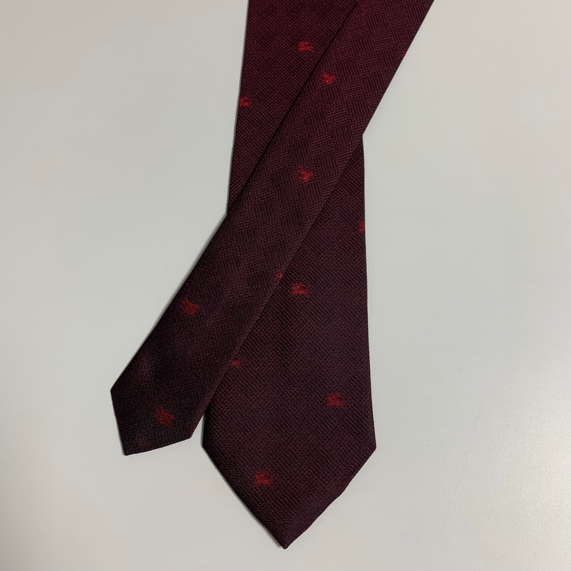 버버리(BURBERRY) 모노그램 신형라벨 명품넥타이 최상급 기마병로고 상품이미지3