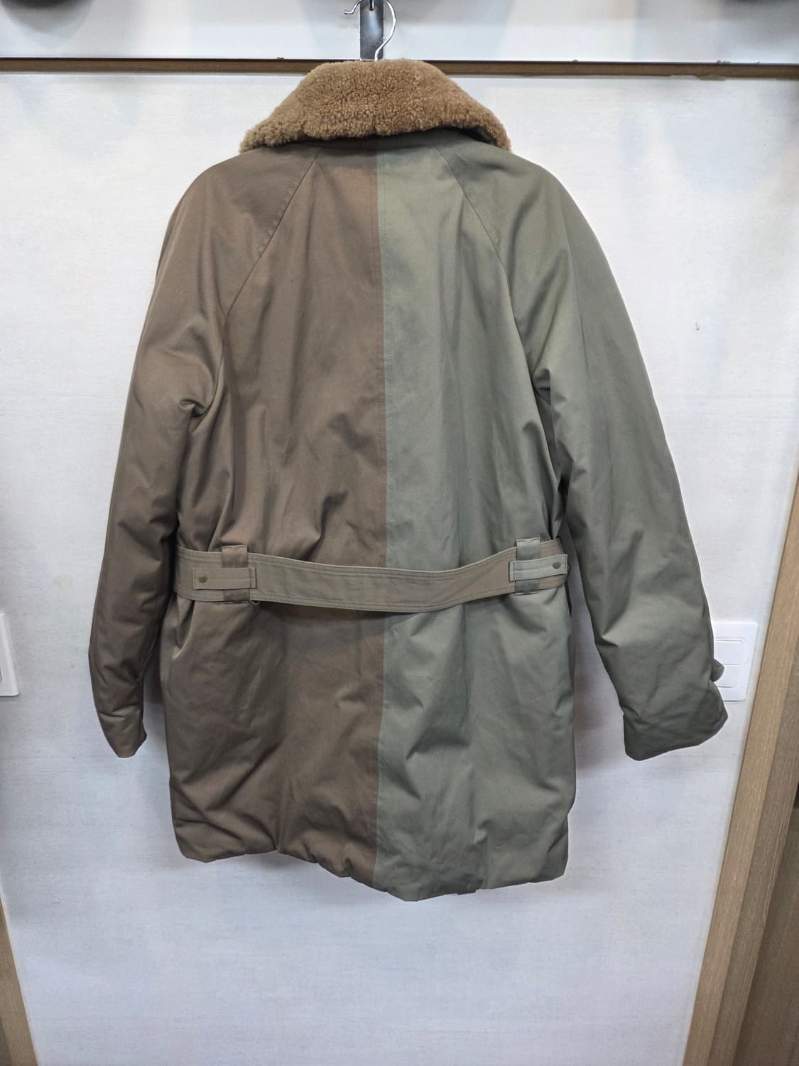 에스파이 투톤 사파리 하프 덕다운 패딩파카 m 상품이미지2