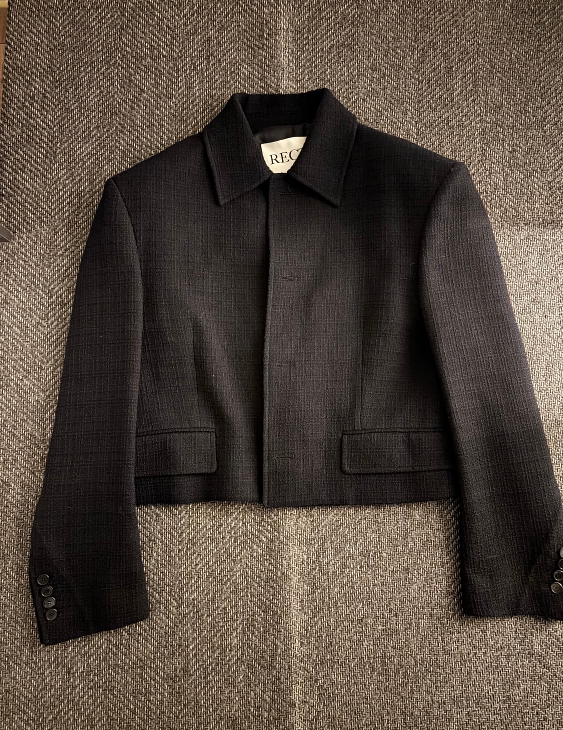 [새상품] 렉토 이카로 트위드 숏자켓 블랙 상품이미지6