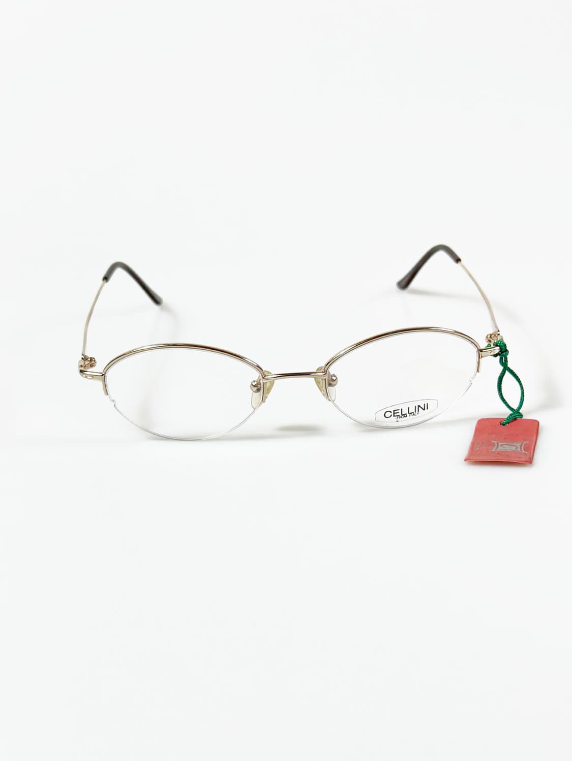 CELLINI 골드 슬림 오벌 반무테 메탈 프레임 빈티지 안경 상품이미지2