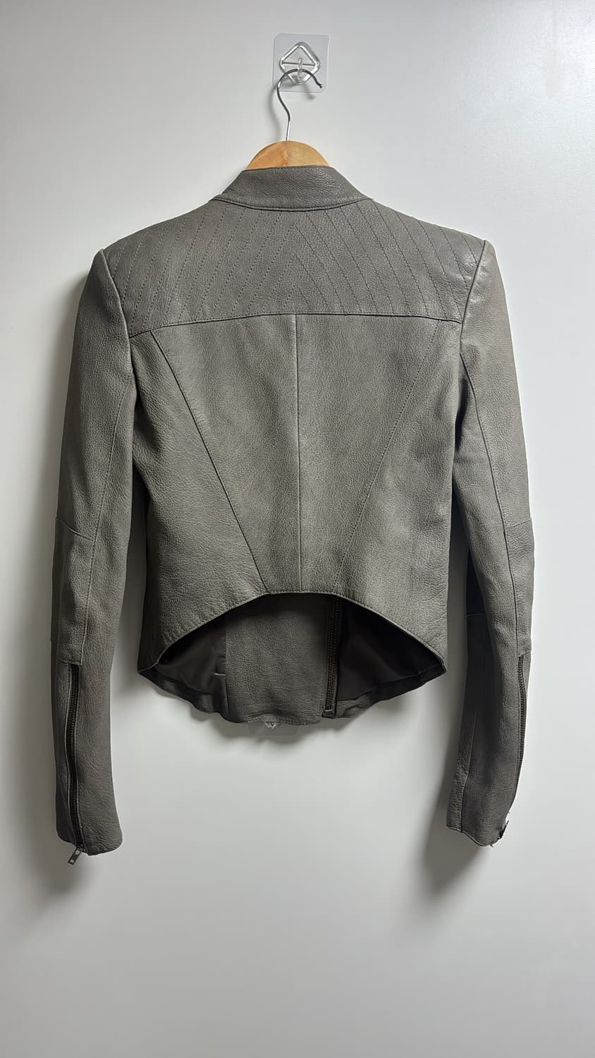 헬무트랭 그레이 램스킨 라이더자켓 상품이미지6