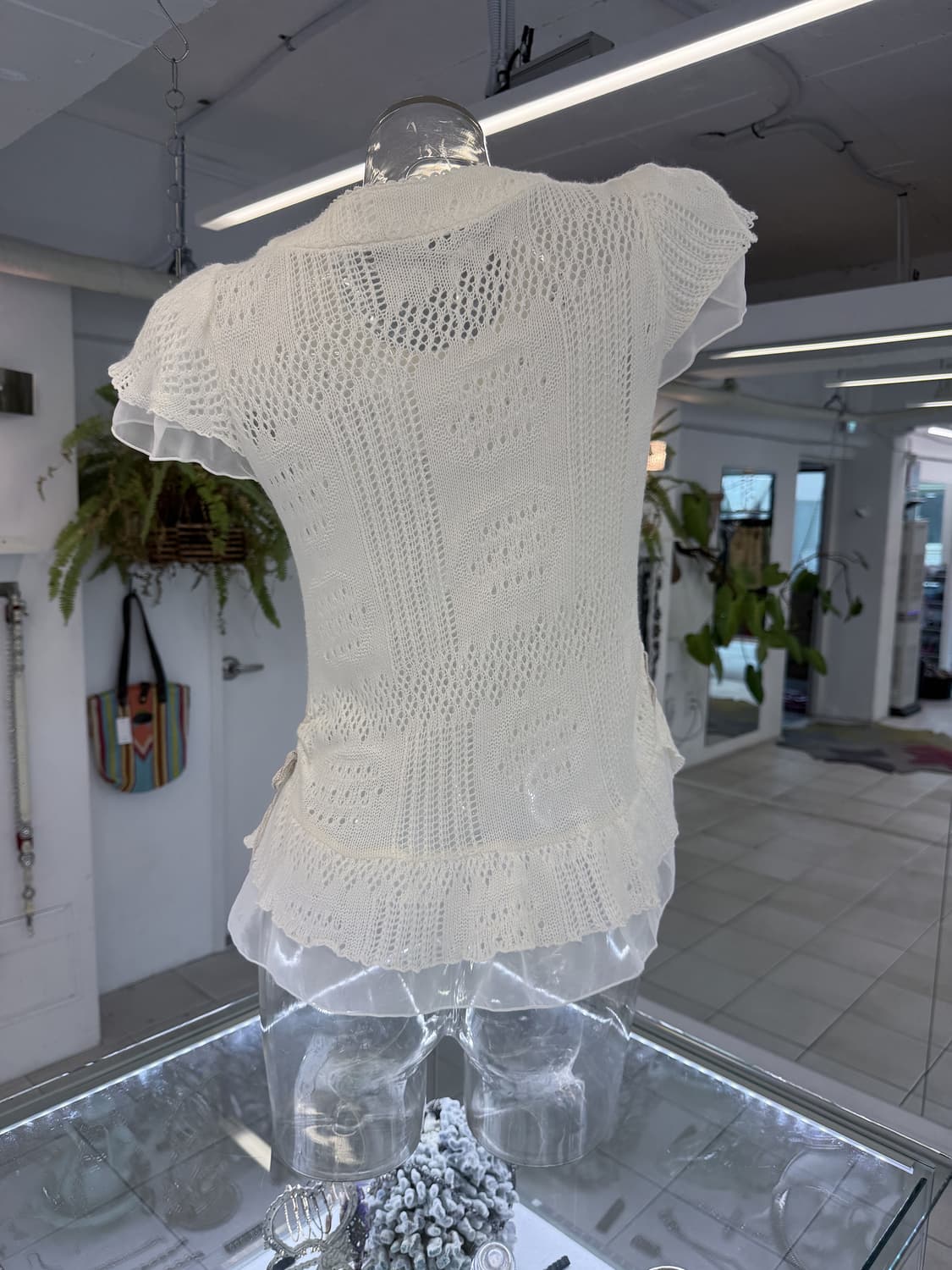 frill trim knit top 상품이미지3