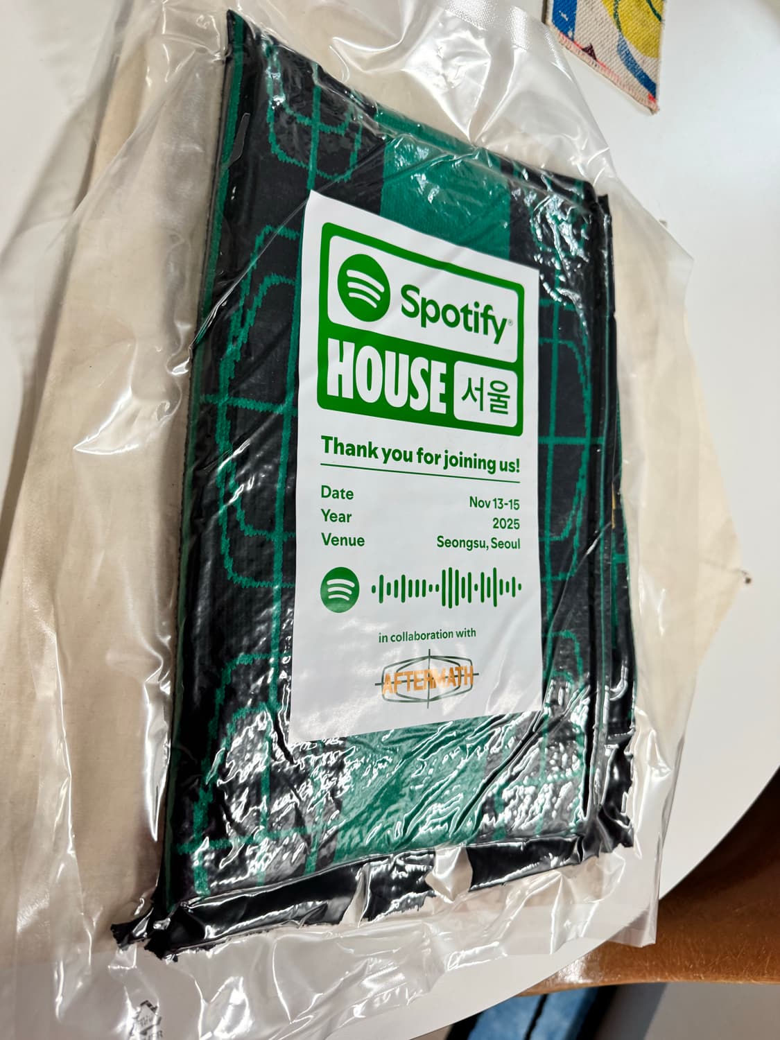 2025 Spotify House 서울 기념 스카프 새상품 상품이미지4