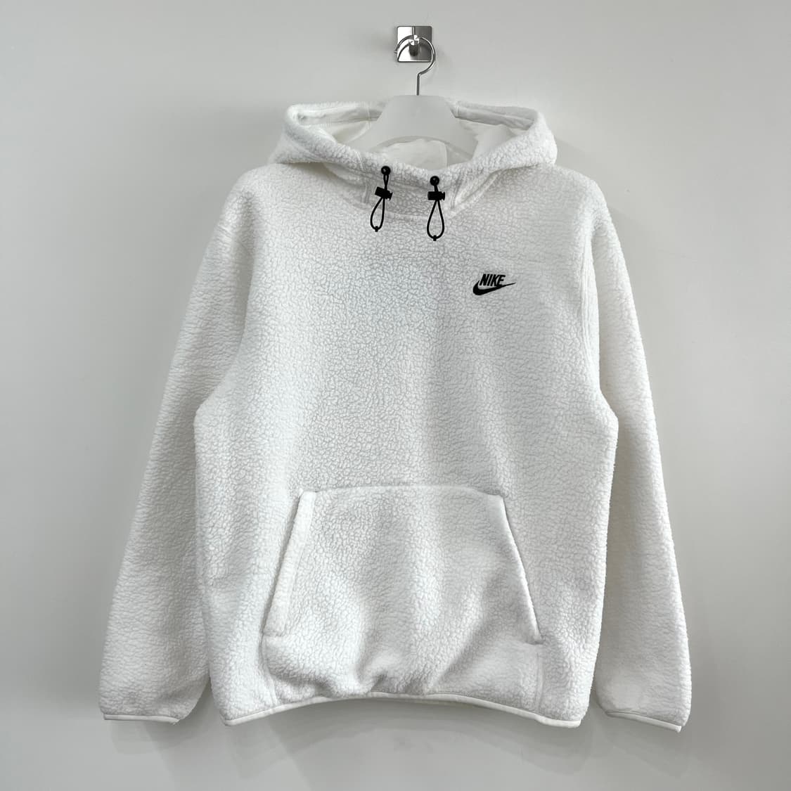 나이키 에센셜 셰르파 플리스 화이트 후드티 상품이미지2