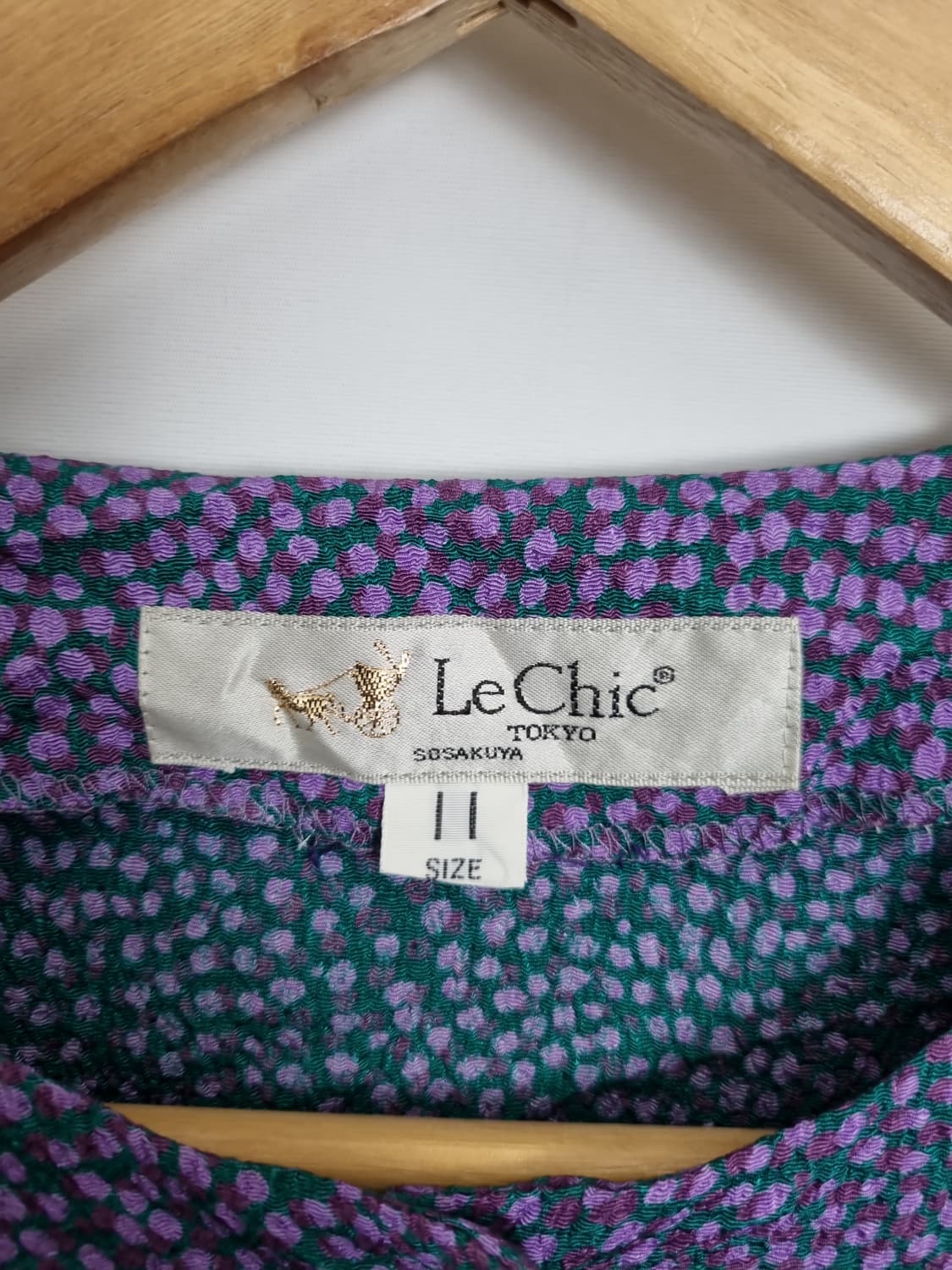 LE CHIC 퍼플 레트로 블라우스  상품이미지5