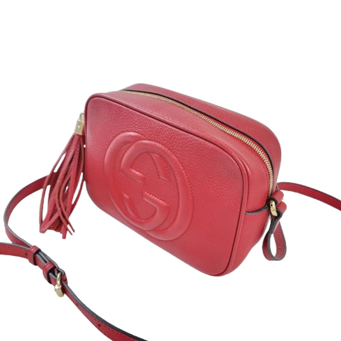 정품 구찌 소호 디스코백 레드 스몰 상품이미지4