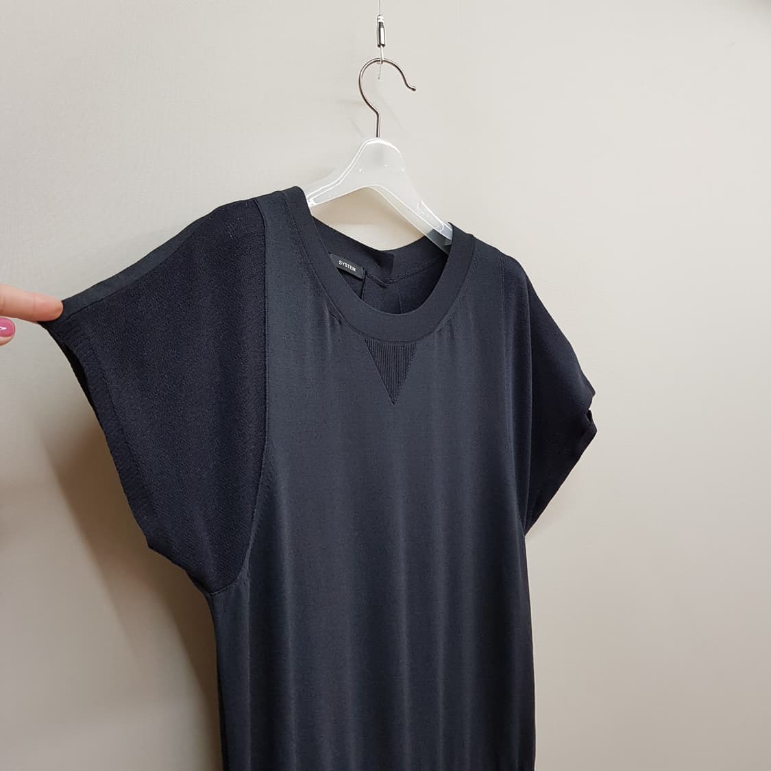 한섬 시스템(SYSTEM) 2024 미니멀 반팔 점프수트 90F사이즈 상품이미지3