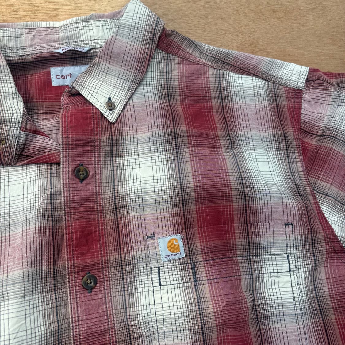  Carhartt Vintage Red Plaid Work Shirt   상품이미지2