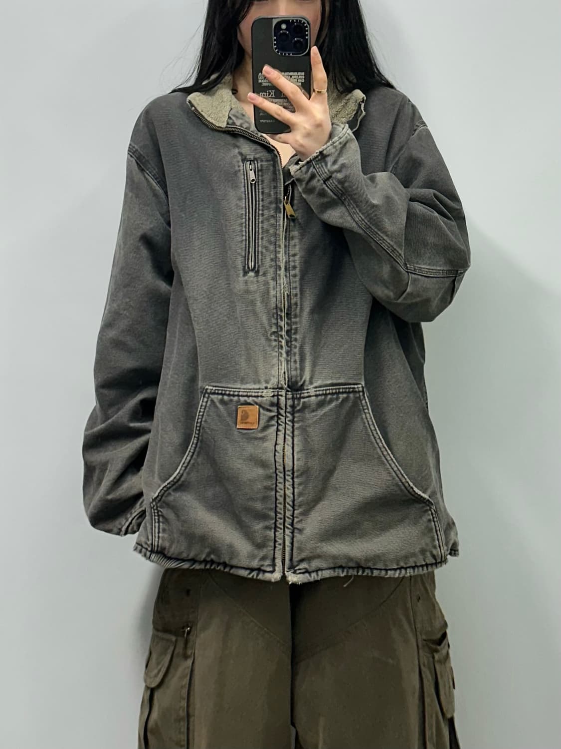 칼하트 og 가죽탭 워크 자켓 상품이미지1