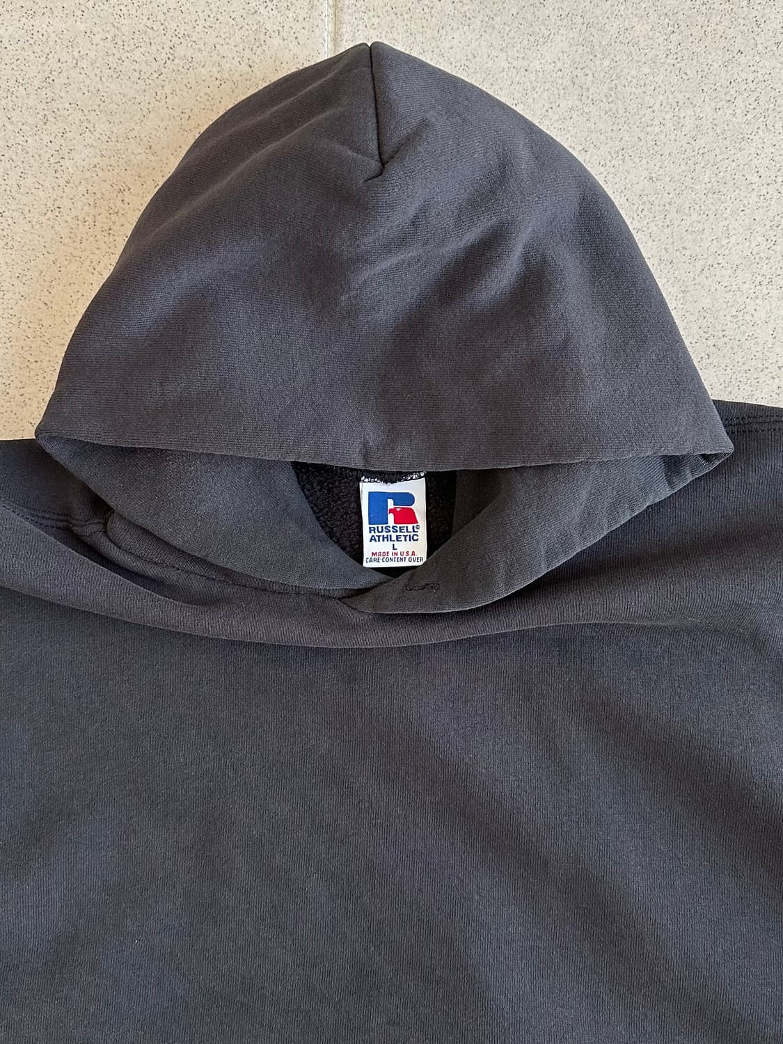90s 빈티지 러셀 후드 블랙 L USA 상품이미지6