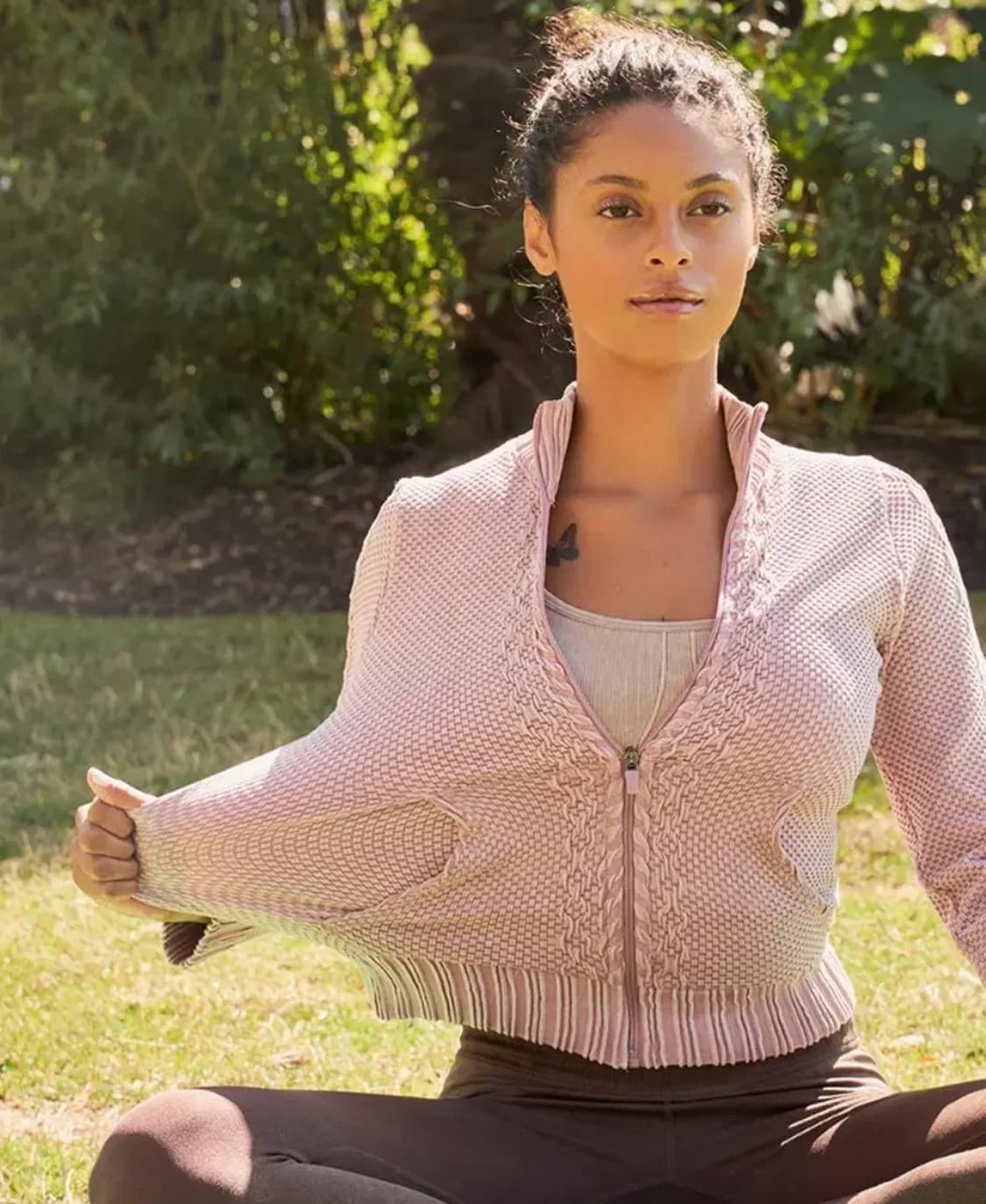 잇존어패럴 ITZON 스펀지 니트 집업 M/L 핑크 상품이미지1