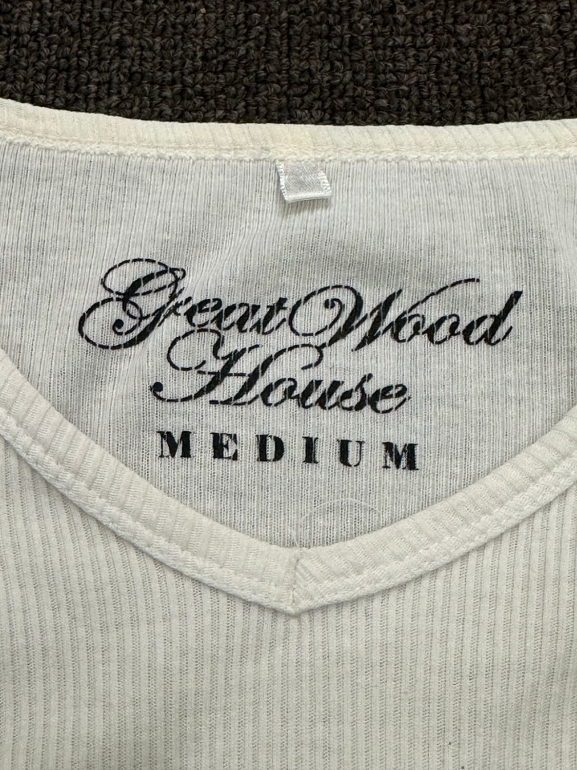 M)Japanese vintage 여성 레터링 브이넥 롱슬리브 상품이미지3