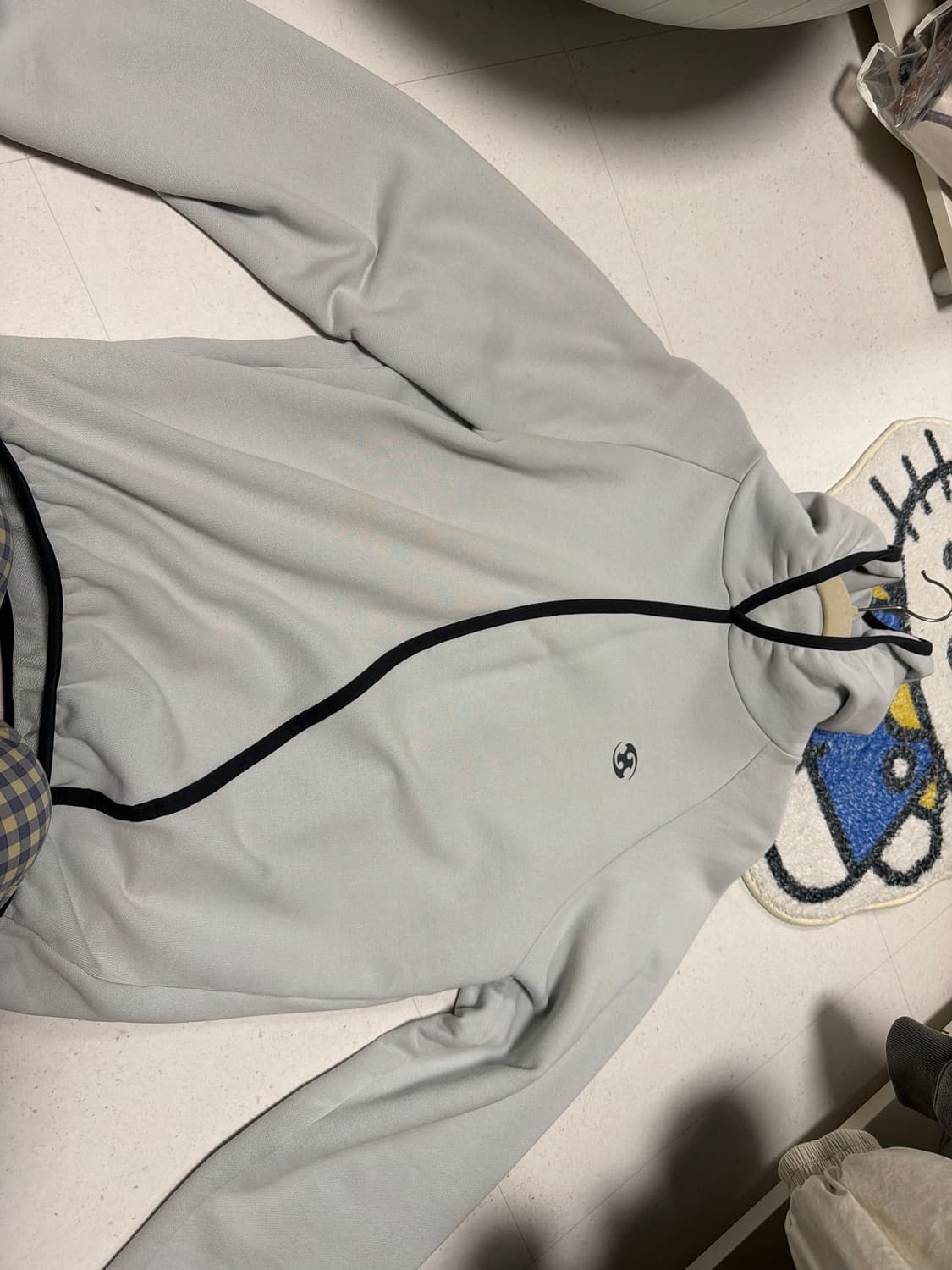 산산기어 테이프드 후드티 그레이 1 사이즈 상품이미지2