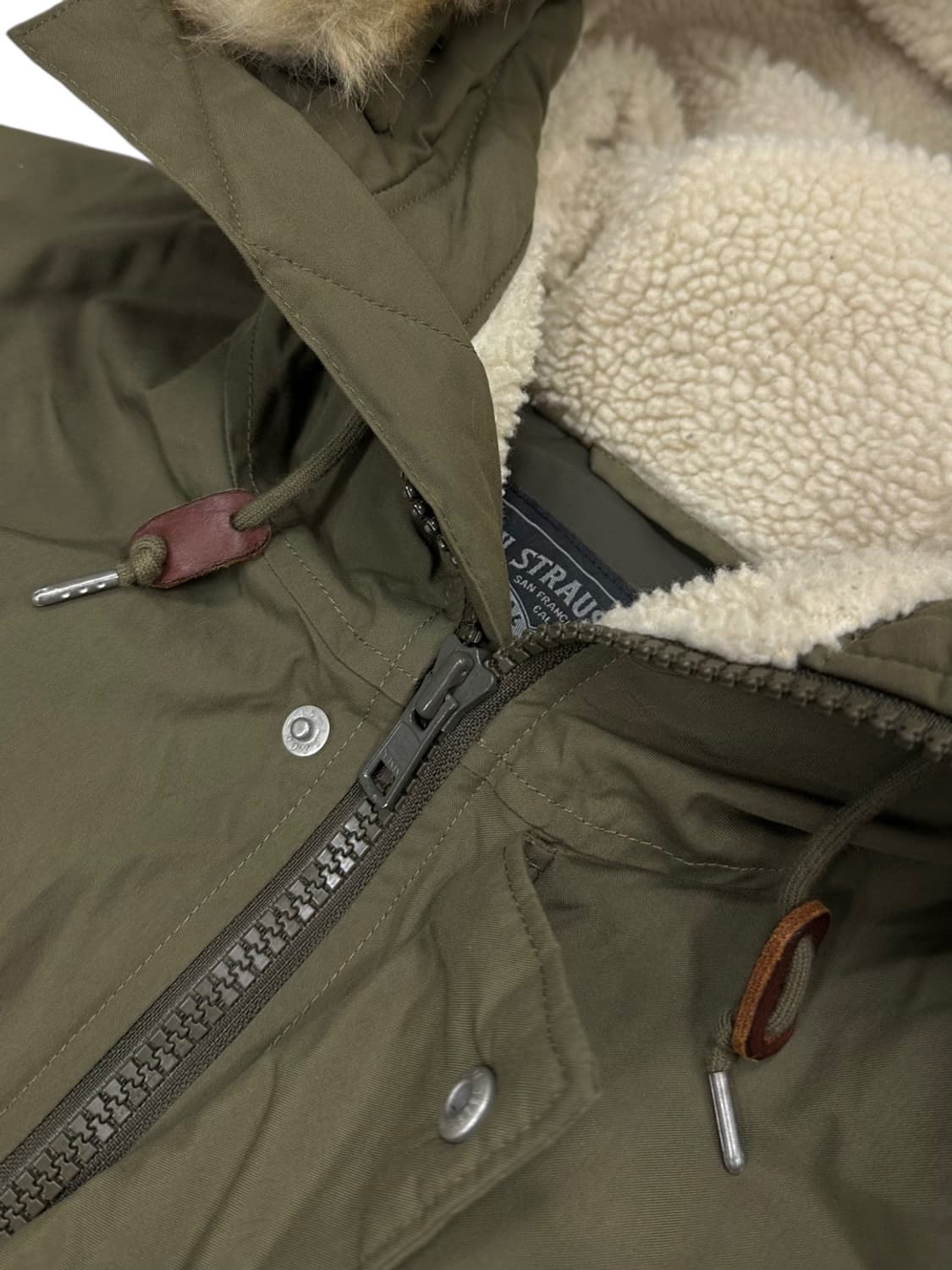 리바이스 덕다운 야상패딩 카키 (M) 상품이미지3