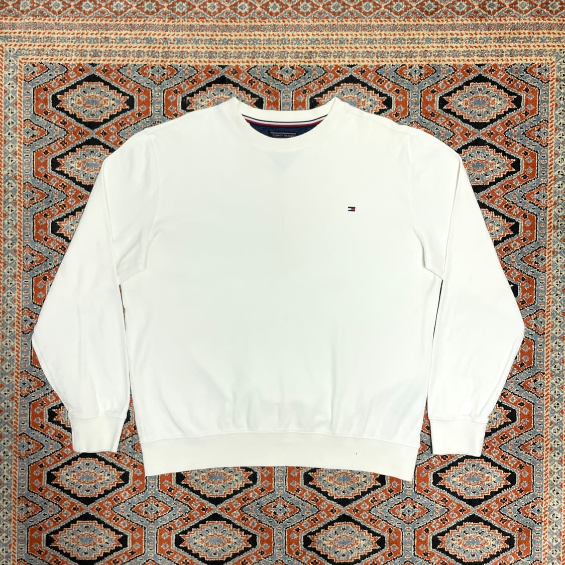 타미힐피거 화이트 코튼 맨투맨 남성L  상품이미지1