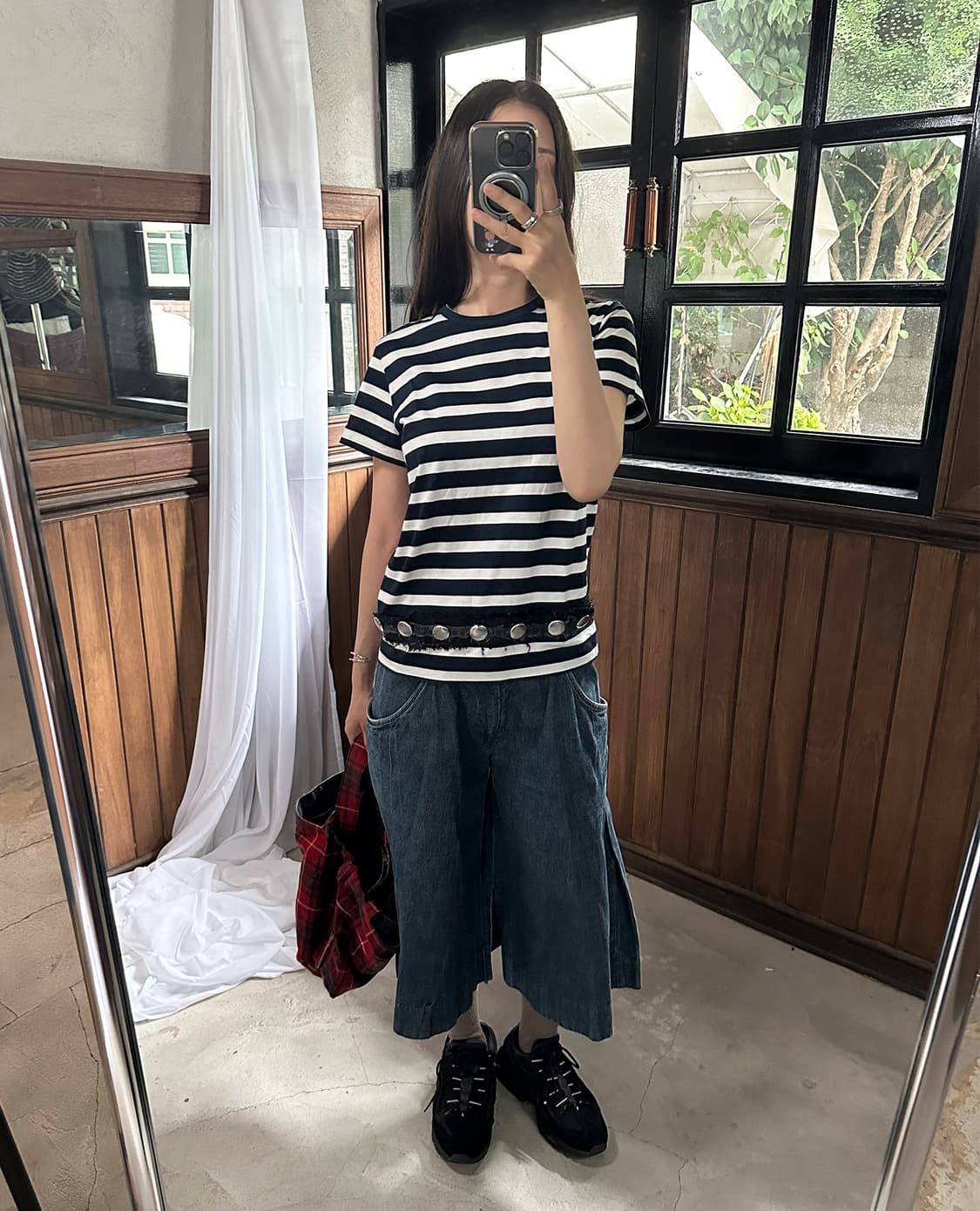 COMME DES GARCONS studded striped tee 상품이미지1