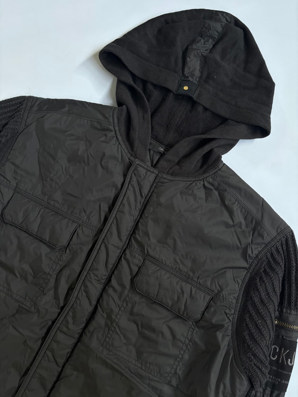 캘빈클라인 패딩 니트집업 상품이미지1
