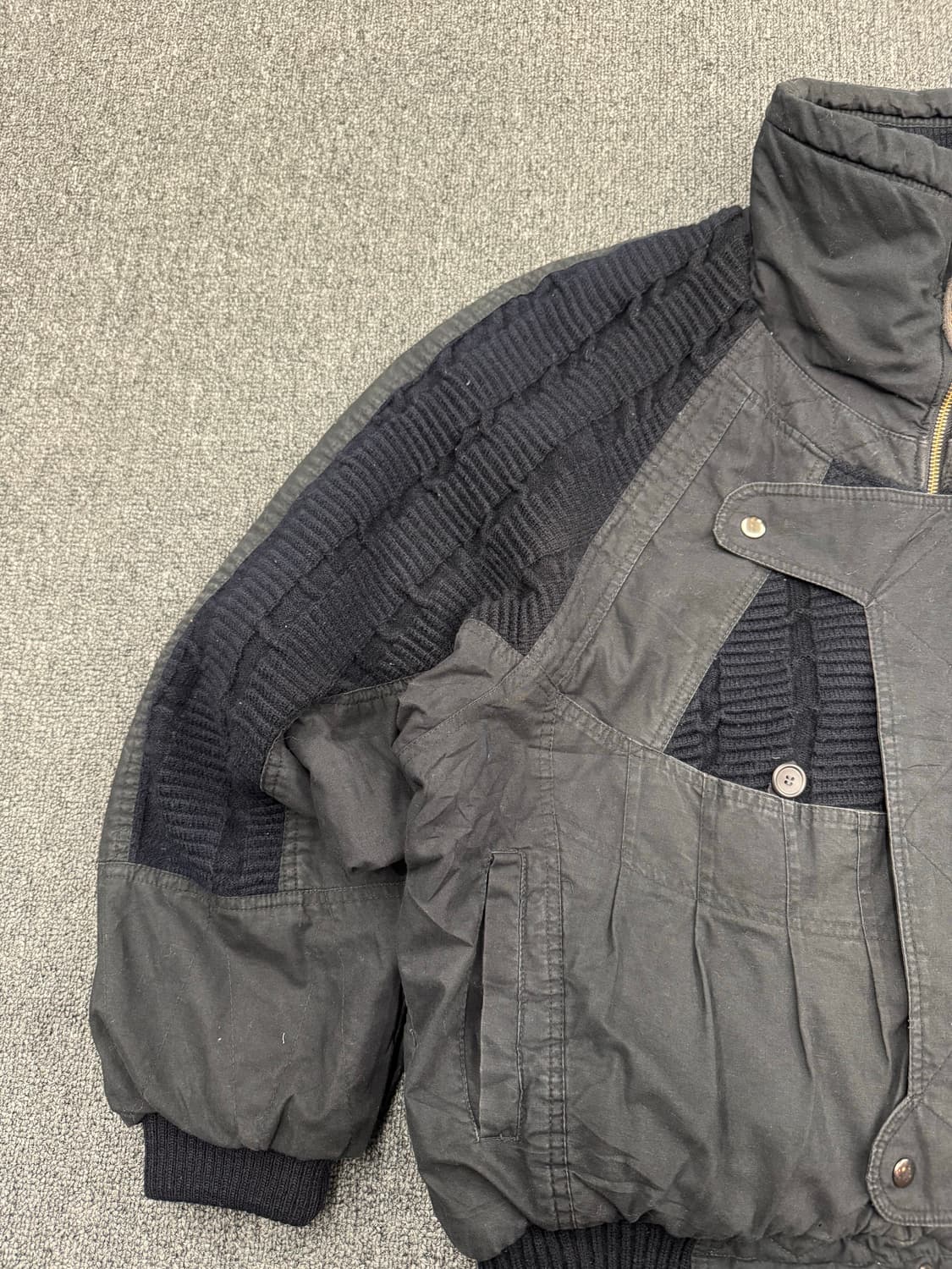 OS)Monte viso 빈티지 니트 봄버자켓 상품이미지4