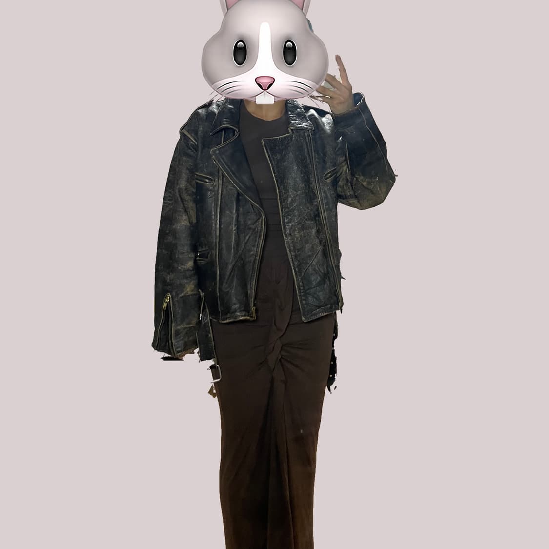 빈티지 워싱가죽 자켓 상품이미지2