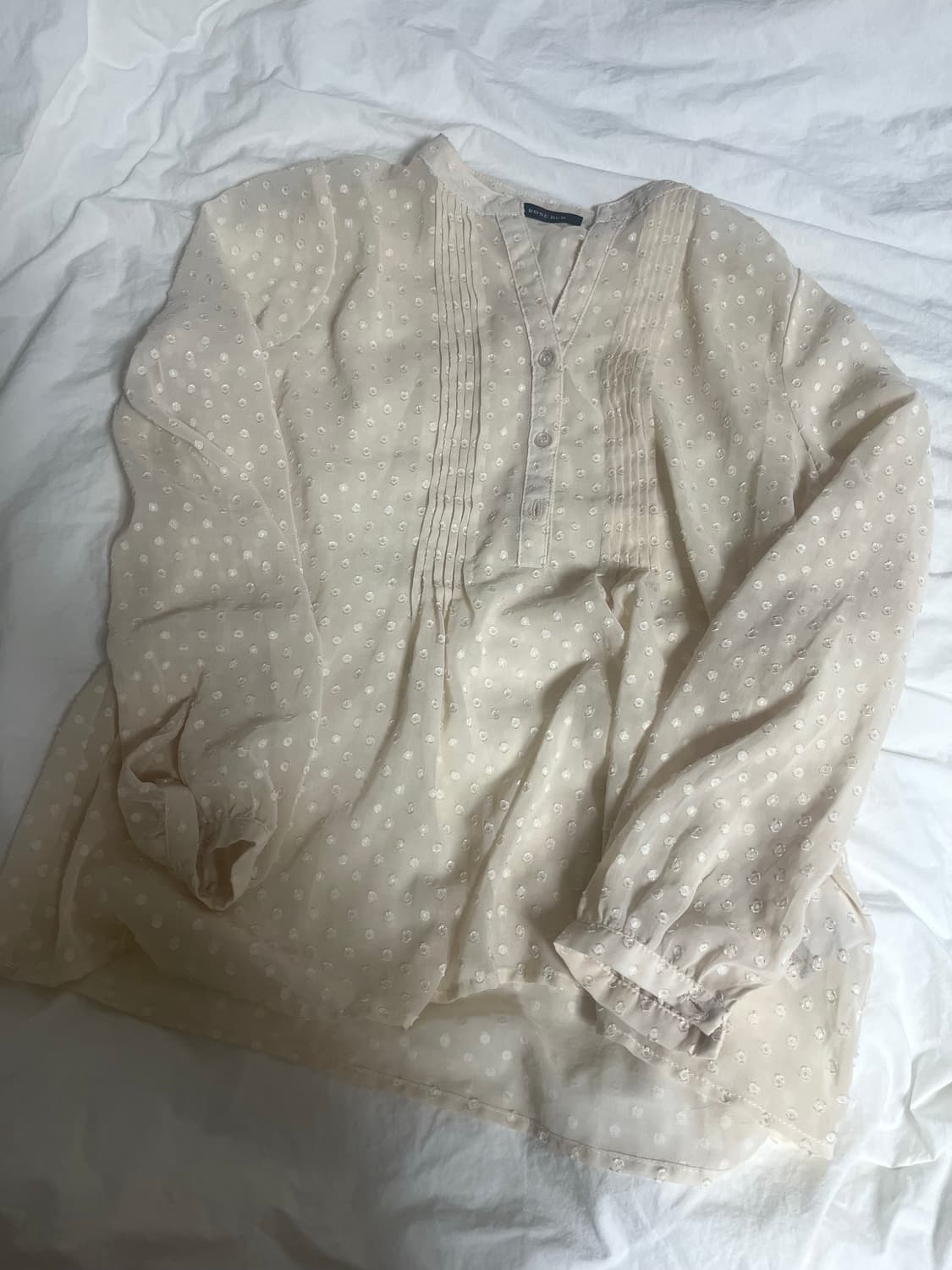 하구미 모리 도트 블라우스 셔츠 상품이미지1