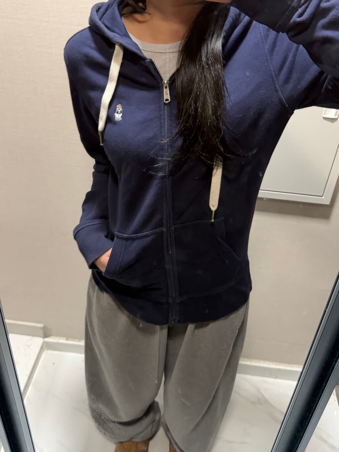 티니위니 네이비 후드집업 xl 상품이미지1