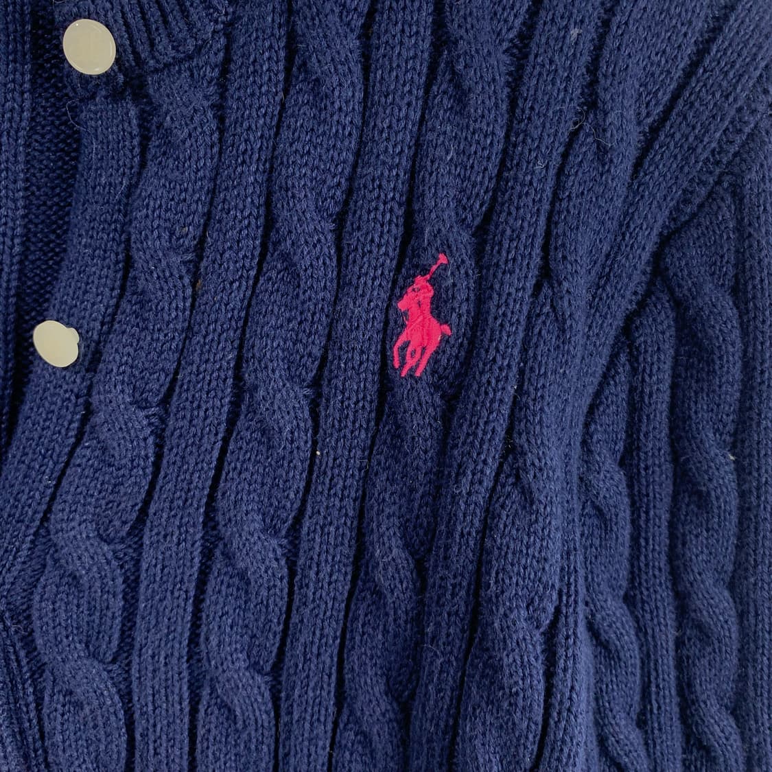 폴로 랄프로렌 네이비 프릴 니트 가디건 상품이미지3
