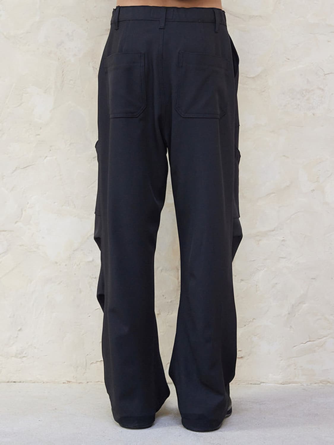 비긴202 One Tuck Wide Baker Pants Black 상품이미지3